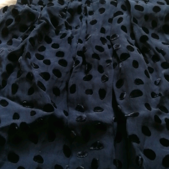Blue skirt w/ velvet dots - Picture 2 of 5